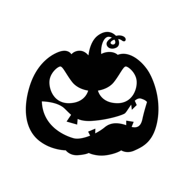 秋休み ハロウィン怖いカボチャ フラットスタイルベクトル不気味なカボチャ — ストックベクタ