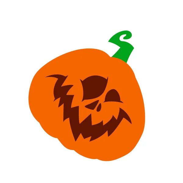 Férias Outono Abóboras Assustadoras Halloween Estilo Plano Vetor Assustador Abóboras — Vetor de Stock