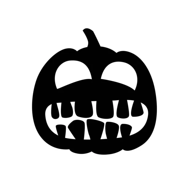 Podzimní Prázdniny Halloween Strašidelné Dýně Plochý Styl Vektor Strašidelné Strašidelné — Stockový vektor