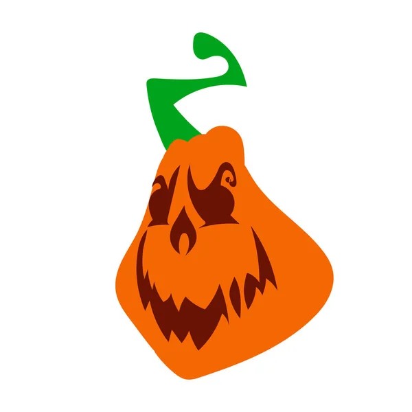 Őszi Szünet Halloween Ijesztő Sütőtök Lapos Stílusú Vektor Kísérteties Hátborzongató — Stock Vector