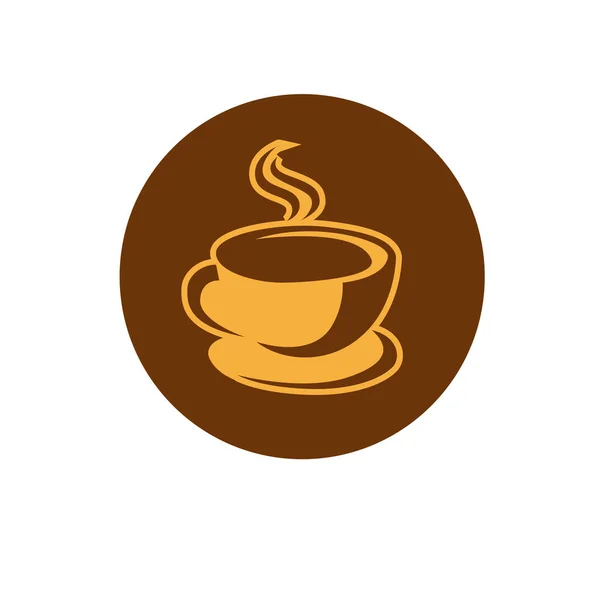 Une Icône Tasse Café Chaud Illustration Vectorielle — Image vectorielle