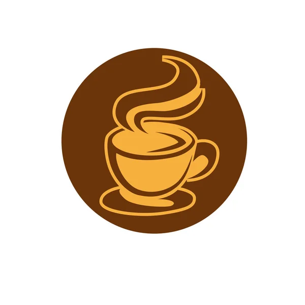 Значок Чашки Горячего Кофе Векторная Иллюстрация — стоковый вектор