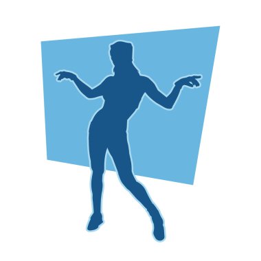 Genç insanlar beyaz arka planda hip hop dansçısı vektör silueti