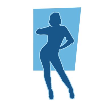 Genç insanlar beyaz arka planda hip hop dansçısı vektör silueti