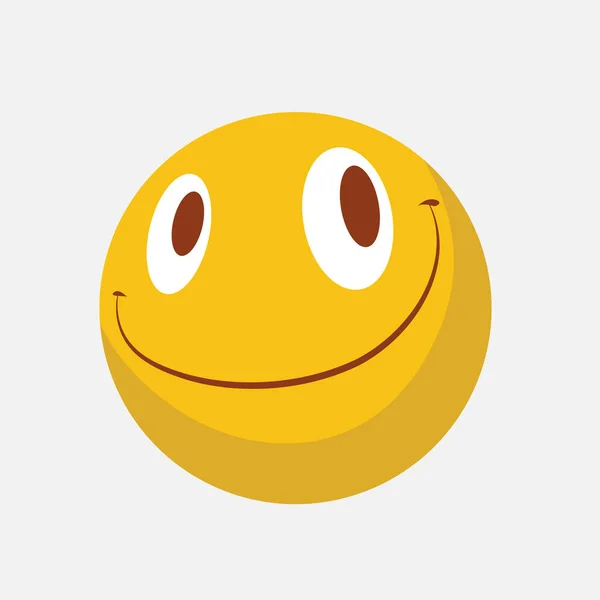 Smiley Cartoon Emocionální Výrazy Komické Emotikony Konturovýma Očima Nebo Obočím — Stockový vektor