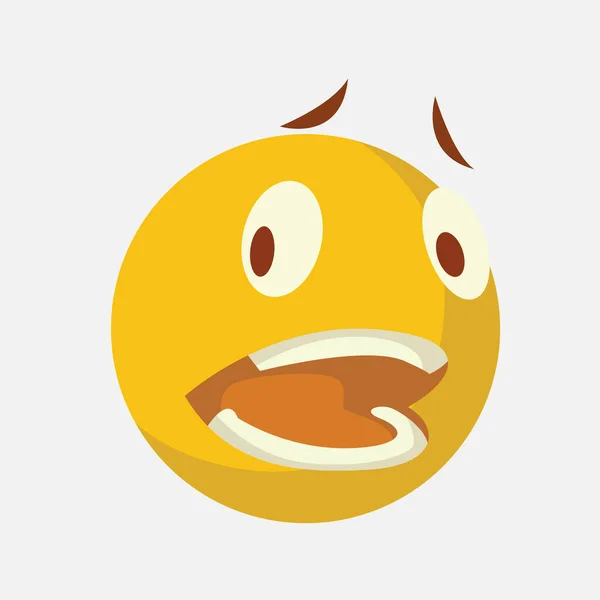 Expressões Emoção Dos Desenhos Animados Sorridentes Emoticons Cômicos Com Olhos —  Vetores de Stock