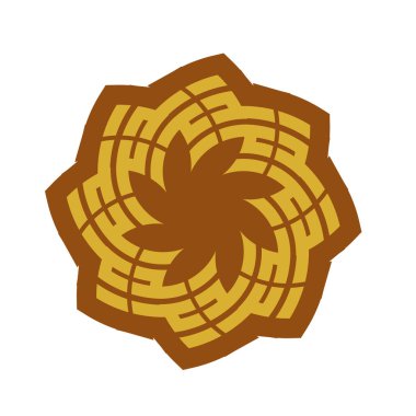 Mandala geometrik daire desenli Kelt labirent süsü. kabile dövmesi