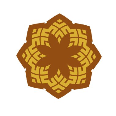 Mandala geometrik daire desenli Kelt labirent süsü. kabile dövmesi