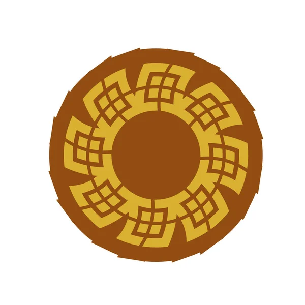 Mandala Motif Cercle Géométrique Ornement Labyrinthe Celtique Tatouage Tribal — Image vectorielle