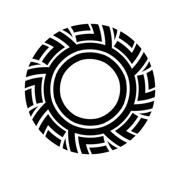 Mandala Geometrisches Kreismuster Keltisches Labyrinth Ornament Stammestätowierung — Stockvektor