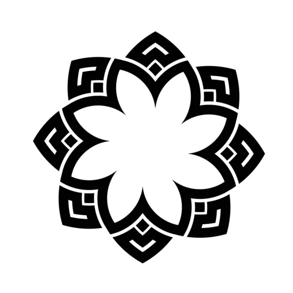 Мандала Геометрический Рисунок Круга Кельтский Лабиринт Орнамент Племенная Татуировка — стоковый вектор