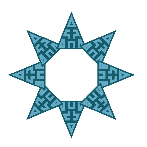 Μανδάλα Γεωμετρικό Μοτίβο Κύκλο Celtic Λαβύρινθο Στολίδι Φυλετικό Τατουάζ — Διανυσματικό Αρχείο