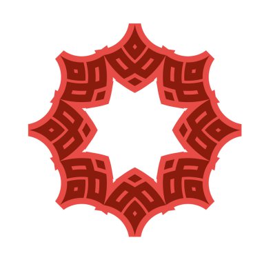 Mandala geometrik daire desenli Kelt labirent süsü. kabile dövmesi