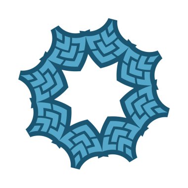 Mandala geometrik daire desenli Kelt labirent süsü. kabile dövmesi