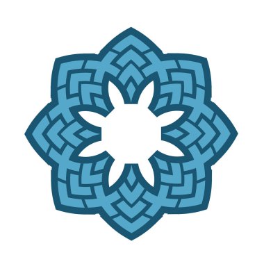 Mandala geometrik daire desenli Kelt labirent süsü. kabile dövmesi