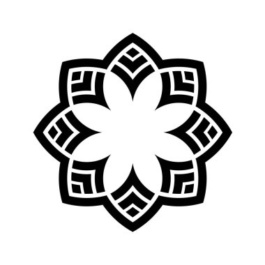 Mandala geometrik daire desenli Kelt labirent süsü. kabile dövmesi