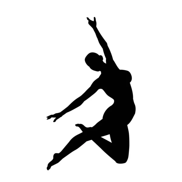Ballerina Silhouette Ballet Dance Poses Vector Isolated White Background — Stock Vector