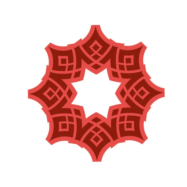 曼荼羅幾何学的サークルパターンケルト迷路装飾 部族の入れ墨 — ストックベクタ