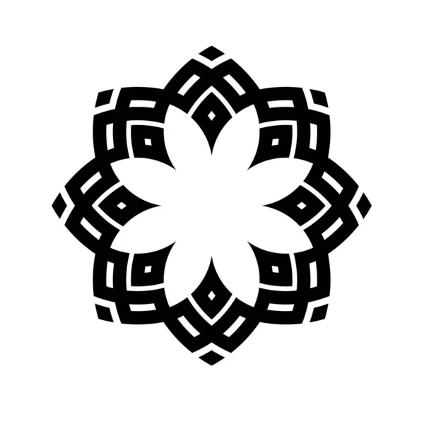 Mandala Geometryczny Okrąg Wzór Celtycki Labirynt Ozdoba Tatuaż Plemienny — Wektor stockowy