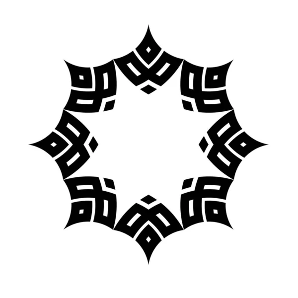 Mandala Pola Lingkaran Geometris Ornamen Labirin Celtic Tato Kesukuan - Stok Vektor