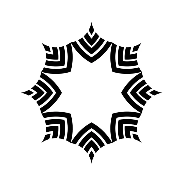 Mandala Geometrik Daire Desenli Kelt Labirent Süsü Kabile Dövmesi — Stok Vektör