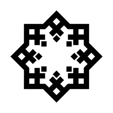 Monogram geometrik çember desenli Kelt labirent süsü. kabile dövmesi