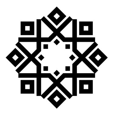 monogram geometric circle pattern  celtic maze ornament. tribal tattoo clipart