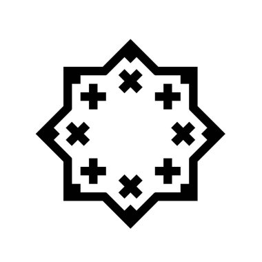 Monogram geometrik çember desenli Kelt labirent süsü. kabile dövmesi