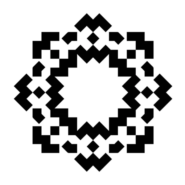 Monogram Geometrisk Cirkel Mönster Celtisk Labyrint Prydnad Stammtatuering — Stock vektor