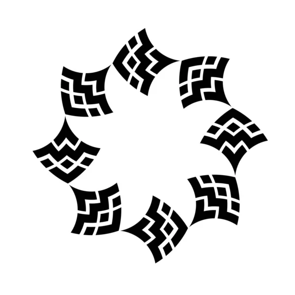 Monogram Geometrische Cirkel Patroon Keltische Doolhof Ornament Tribale Tatoeage — Stockvector