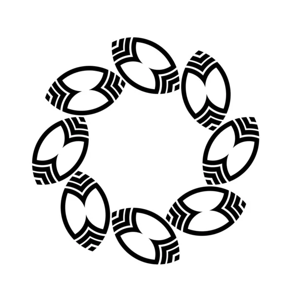Монограмма Геометрический Рисунок Круга Кельтский Лабиринт Украшения Племенная Татуировка — стоковый вектор