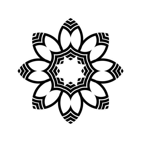 Monogramm Geometrisches Kreismuster Keltisches Labyrinth Ornament Stammestätowierung — Stockvektor
