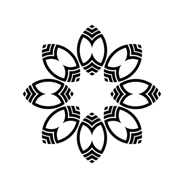 Monograma Padrão Círculo Geométrico Ornamento Labirinto Celta Tatuagem Tribal — Vetor de Stock