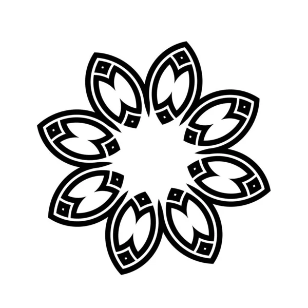 Monogram Geometrický Kruh Vzor Keltské Bludiště Ornament Kmenové Tetování — Stockový vektor