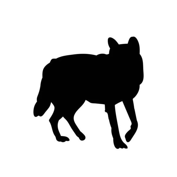 野生狐狸的轮廓 — 图库矢量图片