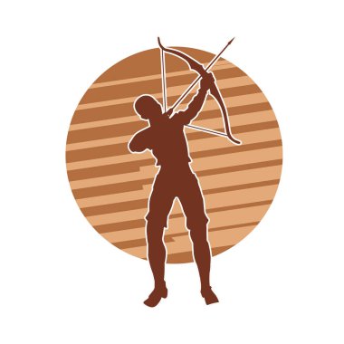 Kadın okçu savaşçı silueti