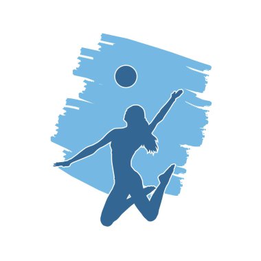 Voleybol oyuncusu siluet