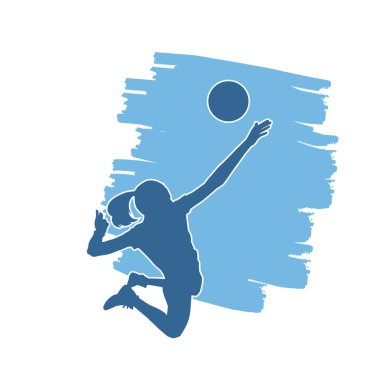 Voleybol oyuncusu siluet