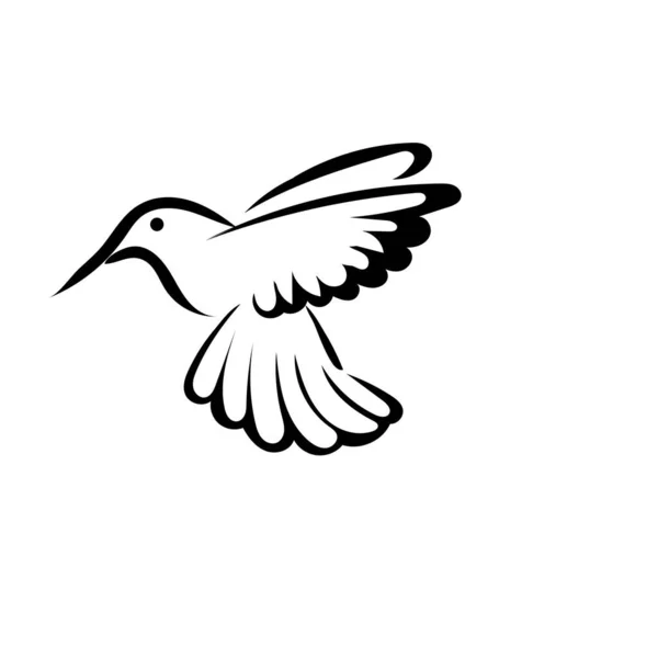 Стилизованная Иллюстрация Рисунка Птичьих Линий — стоковый вектор