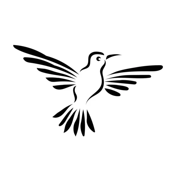 Stilisierte Taube Vogel Linie Kunst Zeichnung Illustration — Stockvektor