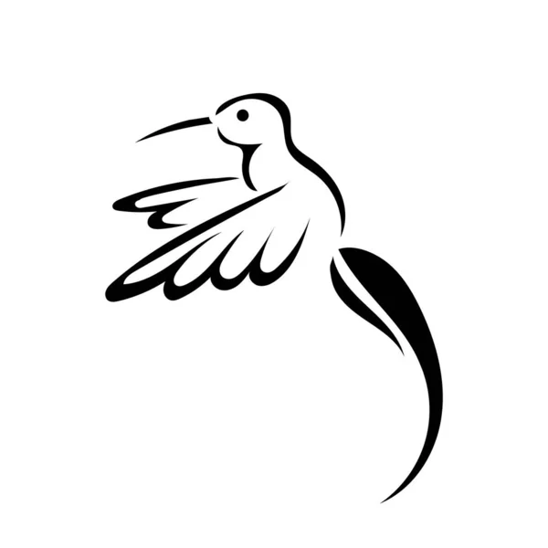 Ilustração Vetor Silhueta Pássaro Voador Estilizado — Vetor de Stock