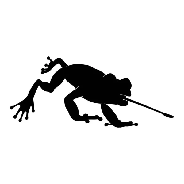 树蛙或在白色背景下被隔离的陶土动物的轮廓 — 图库矢量图片