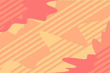 Geometrik süsleme kolajı ve dalgalı gökkuşağı renk çizgileriyle soyut arkaplan. 