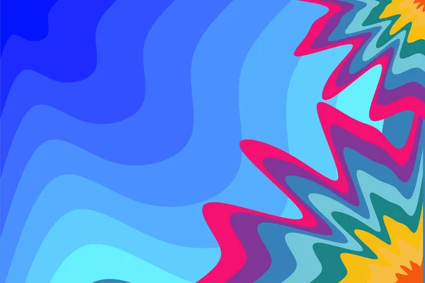 Αφηρημένο Φόντο Κύματα Υφή Και Καμπύλες Σχήματα Στολίδι Σύνθεση Διαφόρων — Διανυσματικό Αρχείο