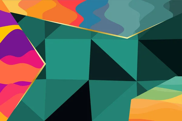 Abstraktes Hintergrundmosaik Aus Verschiedenen Wellenstrukturen Und Geometrischen Formen Collage Aus — Stockvektor