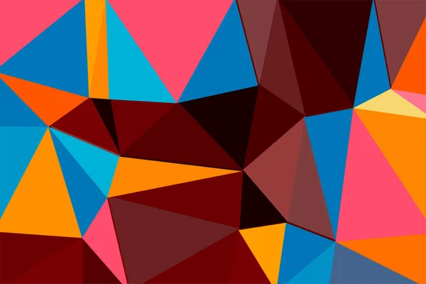 Abstract Background Various Lowpoly Facets Texture Color Collage Various Triangle — Stock Vector