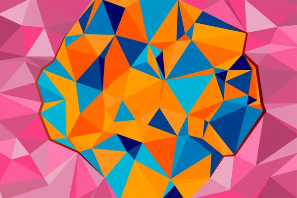Fond Abstrait Avec Diverses Textures Couleurs Facettes Basses Collage Divers — Image vectorielle