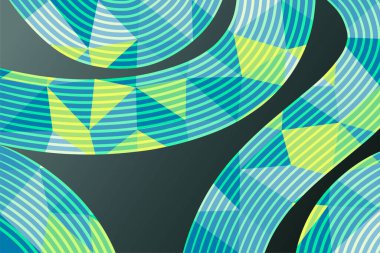 Abstract background with wavy shapes or curvy stripes ornaments. 