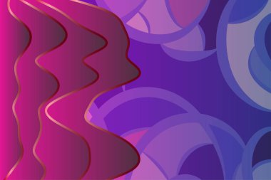 Abstract background collage of wave texture and various curvy shapes. Composition of various curvy shapes and colors.