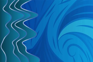 Abstract background collage of wave texture and various curvy shapes. Composition of various curvy shapes and colors.